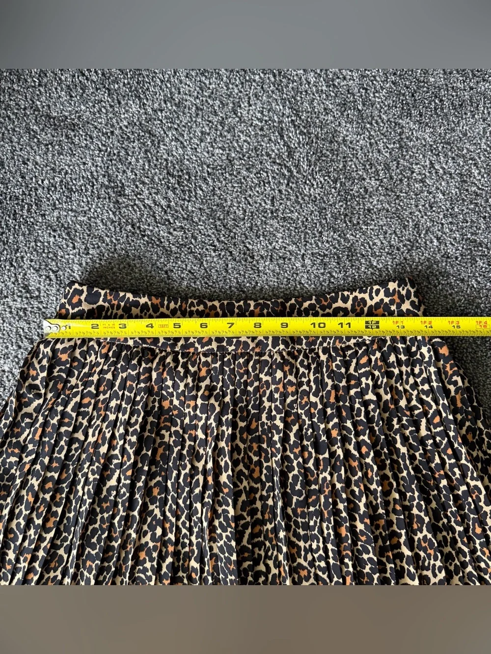 J. Crew Leopard Print Pleated Midi Skirt - Black & Tan